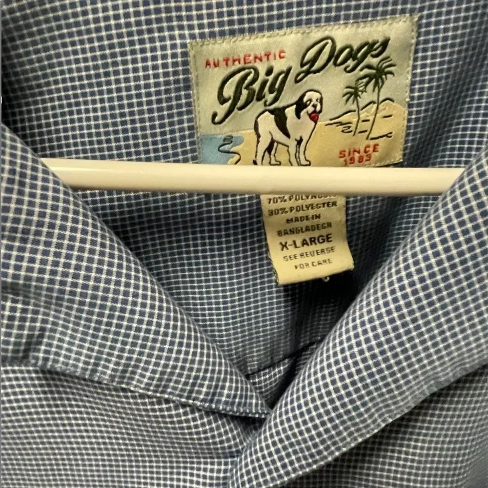 BIG Dogs short sleeve button up extra large front pocket - Picture 2 of 3